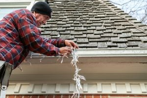 hang christmas lights from your roof